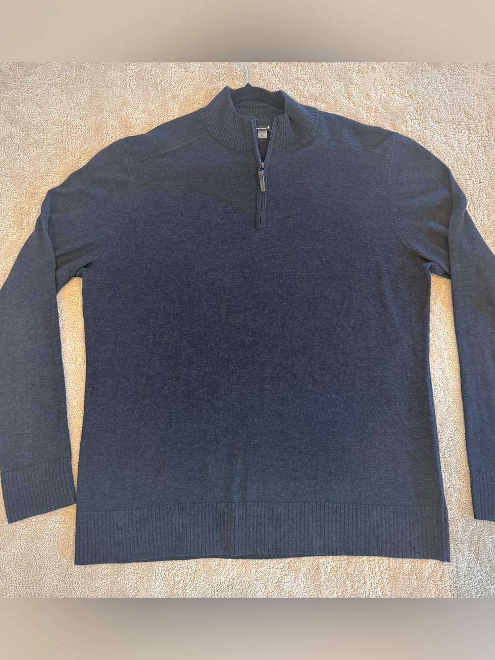 Smartwool Men’s XL Wool Blend Quarter Zip Sweater Black